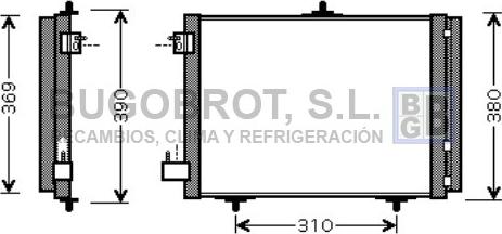 BUGOBROT 62-PE5295 - Condenser, air conditioning autospares.lv