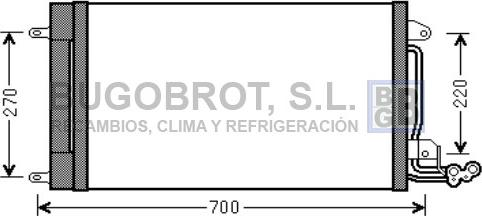 BUGOBROT 62-ST5038 - Condenser, air conditioning autospares.lv