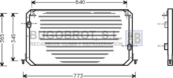 BUGOBROT 62-TO5192 - Condenser, air conditioning autospares.lv