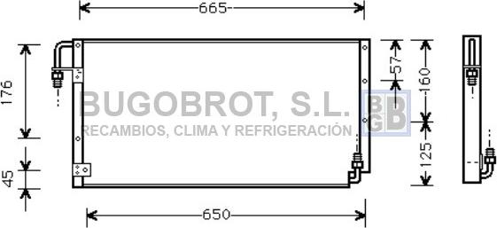 BUGOBROT 62-TO5211 - Condenser, air conditioning autospares.lv