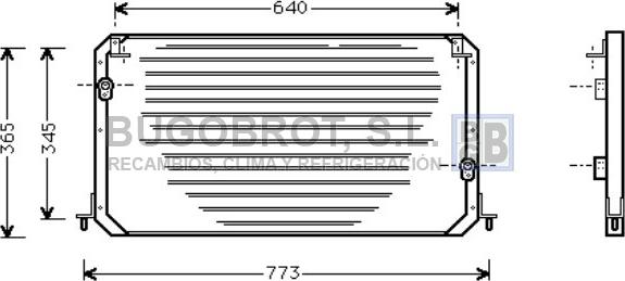 BUGOBROT 62-TO5224 - Condenser, air conditioning autospares.lv