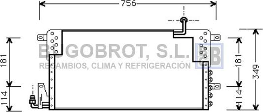 BUGOBROT 62-VW5161 - Condenser, air conditioning autospares.lv