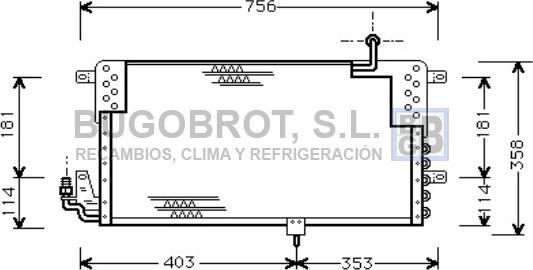 BUGOBROT 62-VW5139 - Condenser, air conditioning autospares.lv