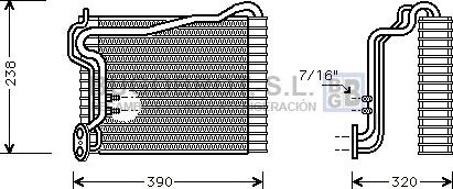 BUGOBROT 70-AIV145 - Evaporator, air conditioning autospares.lv