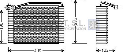 BUGOBROT 70-AIV142 - Evaporator, air conditioning autospares.lv