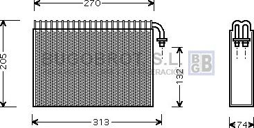 BUGOBROT 70-ALV021 - Evaporator, air conditioning autospares.lv