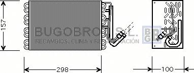 BUGOBROT 70-BWV308 - Evaporator, air conditioning autospares.lv