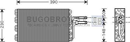 BUGOBROT 70-VWV185 - Evaporator, air conditioning autospares.lv