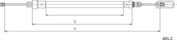 Cabor 491.2 - Cable, parking brake autospares.lv