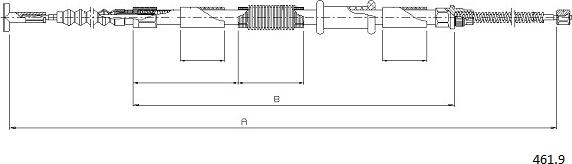 Cabor 461.9 - Cable, parking brake autospares.lv