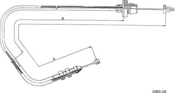 Cabor 1903.10 - Accelerator Cable autospares.lv