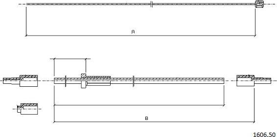 Cabor 1606.50 - Bonnet Cable autospares.lv