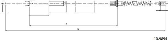 Cabor 10.9894 - Cable, parking brake autospares.lv