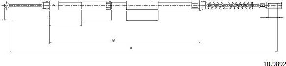 Cabor 10.9892 - Cable, parking brake autospares.lv