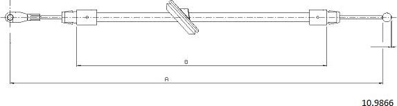 Cabor 10.9866 - Cable, parking brake autospares.lv