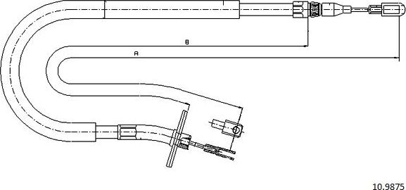 Cabor 10.9875 - Cable, parking brake autospares.lv