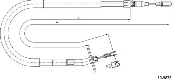 Cabor 10.9876 - Cable, parking brake autospares.lv