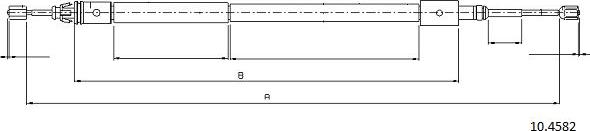 Cabor 10.4582 - Cable, parking brake autospares.lv