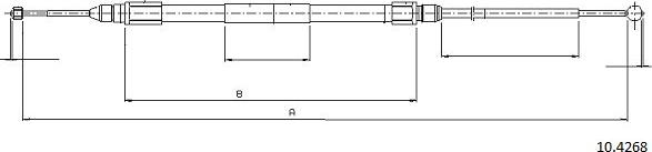 Cabor 10.4268 - Cable, parking brake autospares.lv