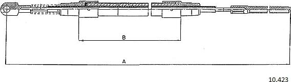 Cabor 10.423 - Cable, parking brake autospares.lv