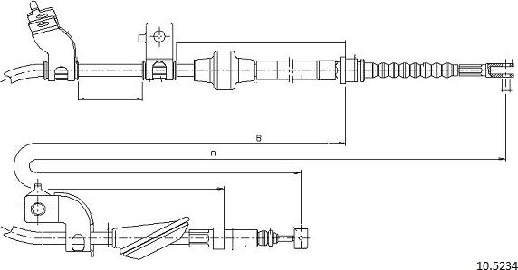 Cabor 10.5234 - Cable, parking brake autospares.lv