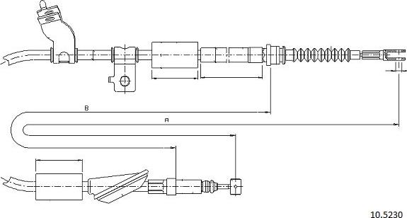 Cabor 10.5230 - Cable, parking brake autospares.lv