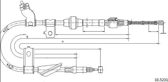 Cabor 10.5231 - Cable, parking brake autospares.lv