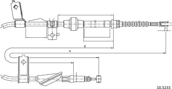 Cabor 10.5233 - Cable, parking brake autospares.lv