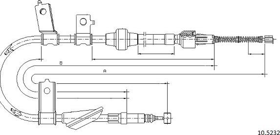 Cabor 10.5232 - Cable, parking brake autospares.lv