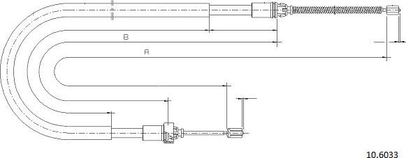 Cabor 10.6033 - Cable, parking brake autospares.lv