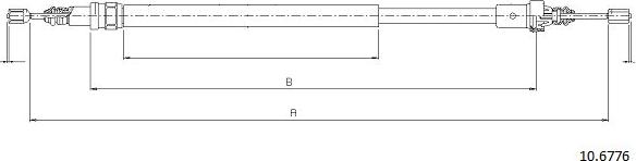 Cabor 10.6776 - Cable, parking brake autospares.lv