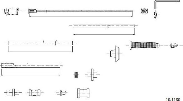 Cabor 10.1180 - Accelerator Cable autospares.lv