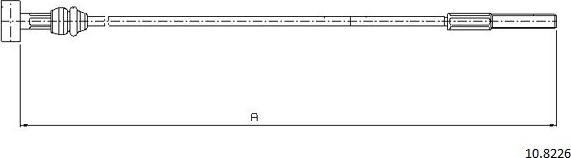 Cabor 10.8226 - Cable, parking brake autospares.lv