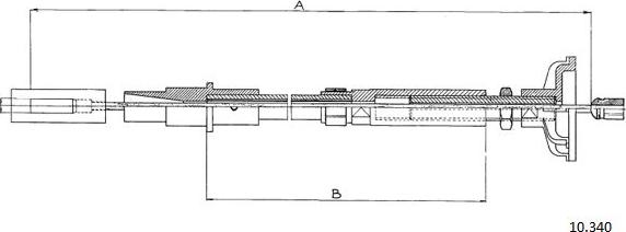 Cabor 10.340 - Clutch Cable autospares.lv