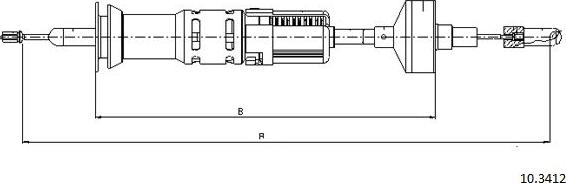 Cabor 10.3412 - Clutch Cable autospares.lv