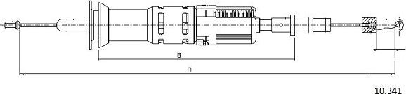 Cabor 10.341 - Clutch Cable autospares.lv