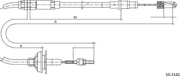 Cabor 10.3141 - Clutch Cable autospares.lv