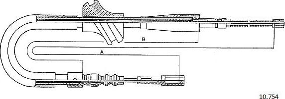 Cabor 10.754 - Cable, parking brake autospares.lv