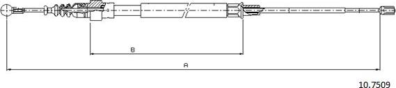 Cabor 10.7509 - Cable, parking brake autospares.lv