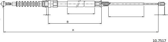 Cabor 10.7517 - Cable, parking brake autospares.lv