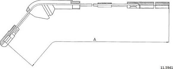 Cabor 11.5941 - Cable, parking brake autospares.lv