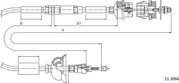 Cabor 11.3064 - Clutch Cable autospares.lv