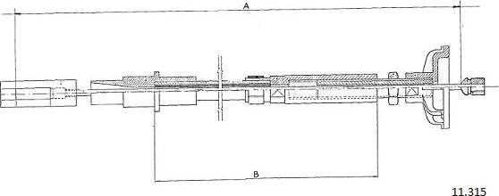 Cabor 11.315 - Clutch Cable autospares.lv