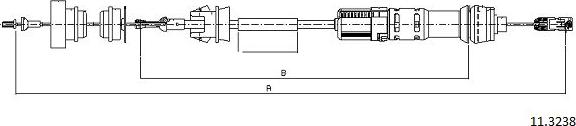 Cabor 11.3238 - Clutch Cable autospares.lv