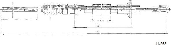 Cabor 11.268 - Clutch Cable autospares.lv