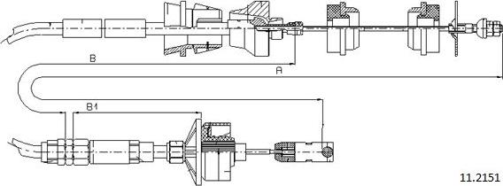 Cabor 11.2151 - Clutch Cable autospares.lv