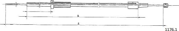 Cabor 1176.1 - Bonnet Cable autospares.lv