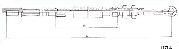 Cabor 1171.3 - Cable, parking brake autospares.lv