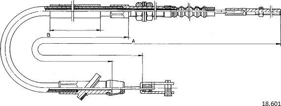 Cabor 18.601 - Clutch Cable autospares.lv