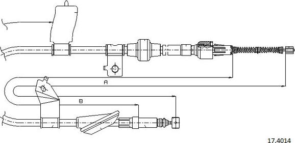 Cabor 17.4014 - Cable, parking brake autospares.lv